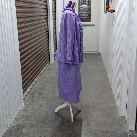 Vintage Roaman's Size 20W 2-piece Sheath Dress & Jacket Set Mother of the Bride - Picture 9 of 12